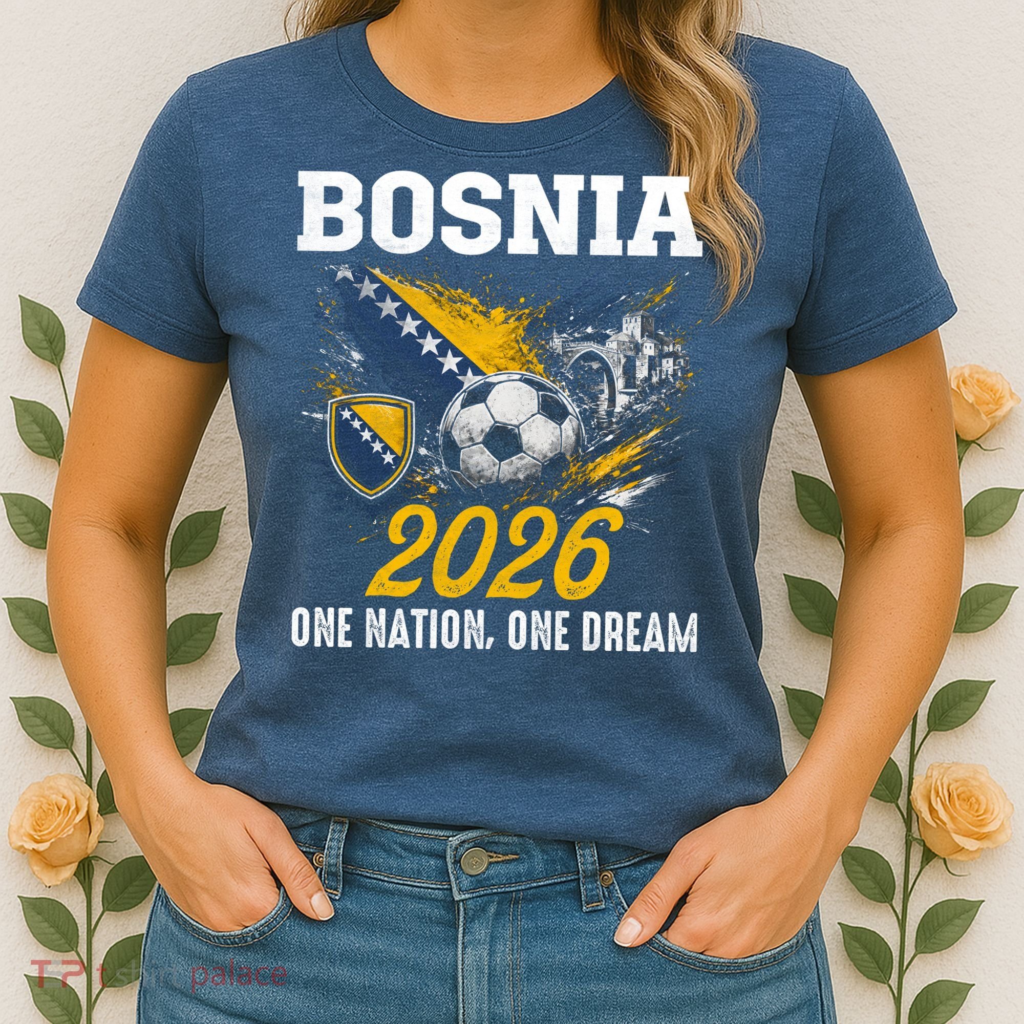 Bosnia 2026 Soccer Fan One Nation One Dream Women's T-Shirt