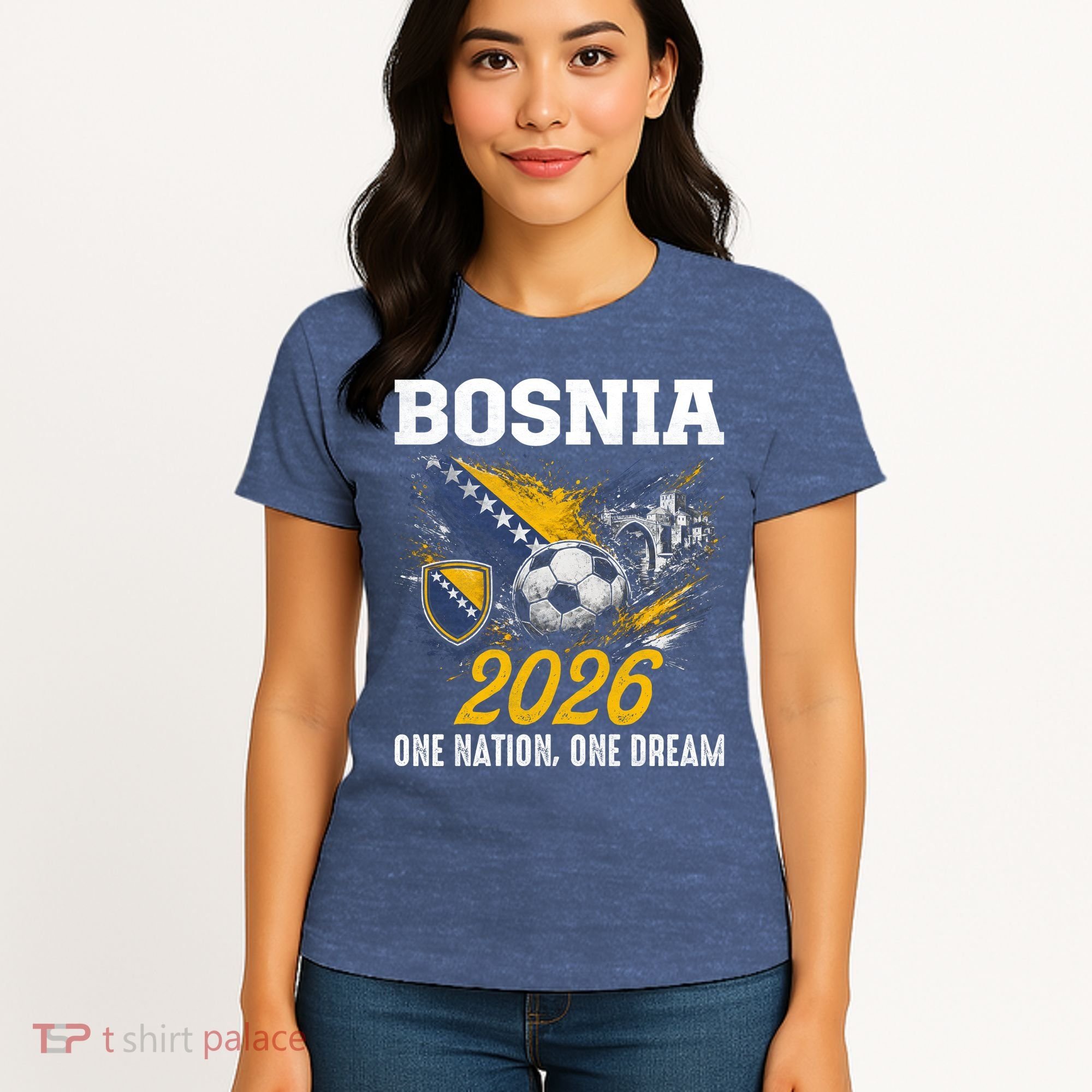 Bosnia 2026 Soccer Fan One Nation One Dream Women's T-Shirt