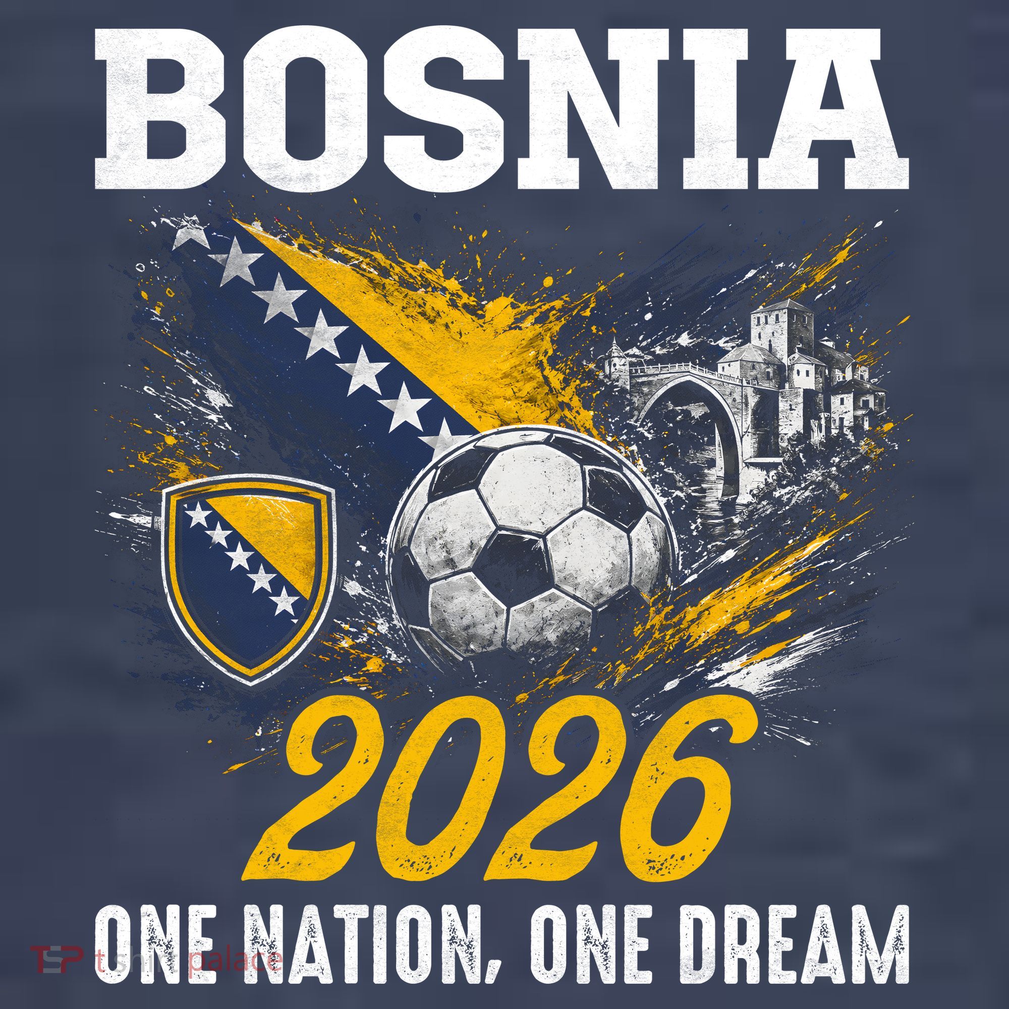 Bosnia 2026 Soccer Fan One Nation One Dream Women's T-Shirt