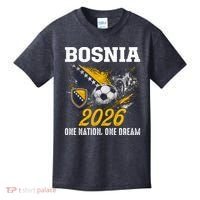 Bosnia 2026 Soccer Fan One Nation One Dream Kids T-Shirt thumb 0