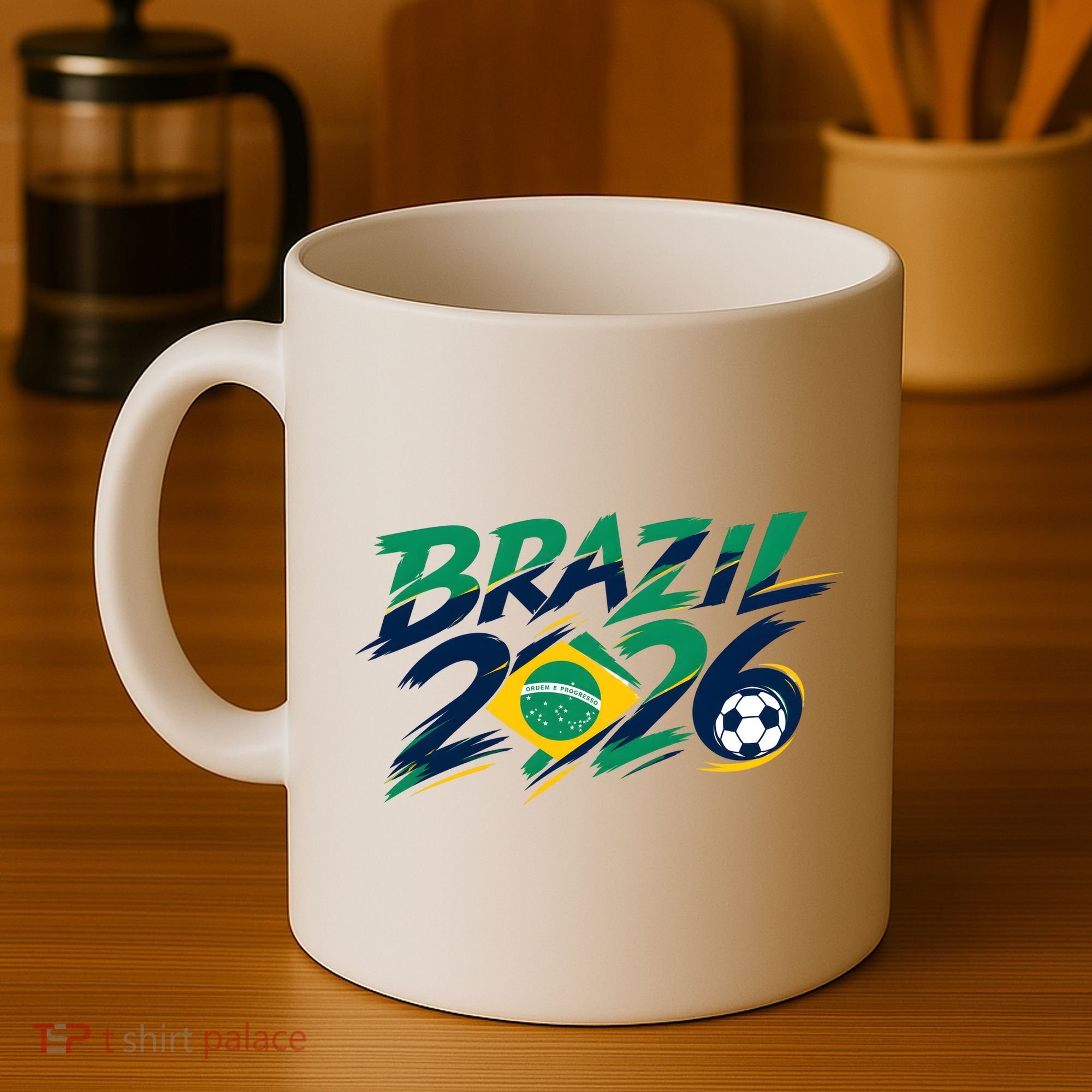 Brazil 2026 Soccer World Fan Apparel Coffee Mug
