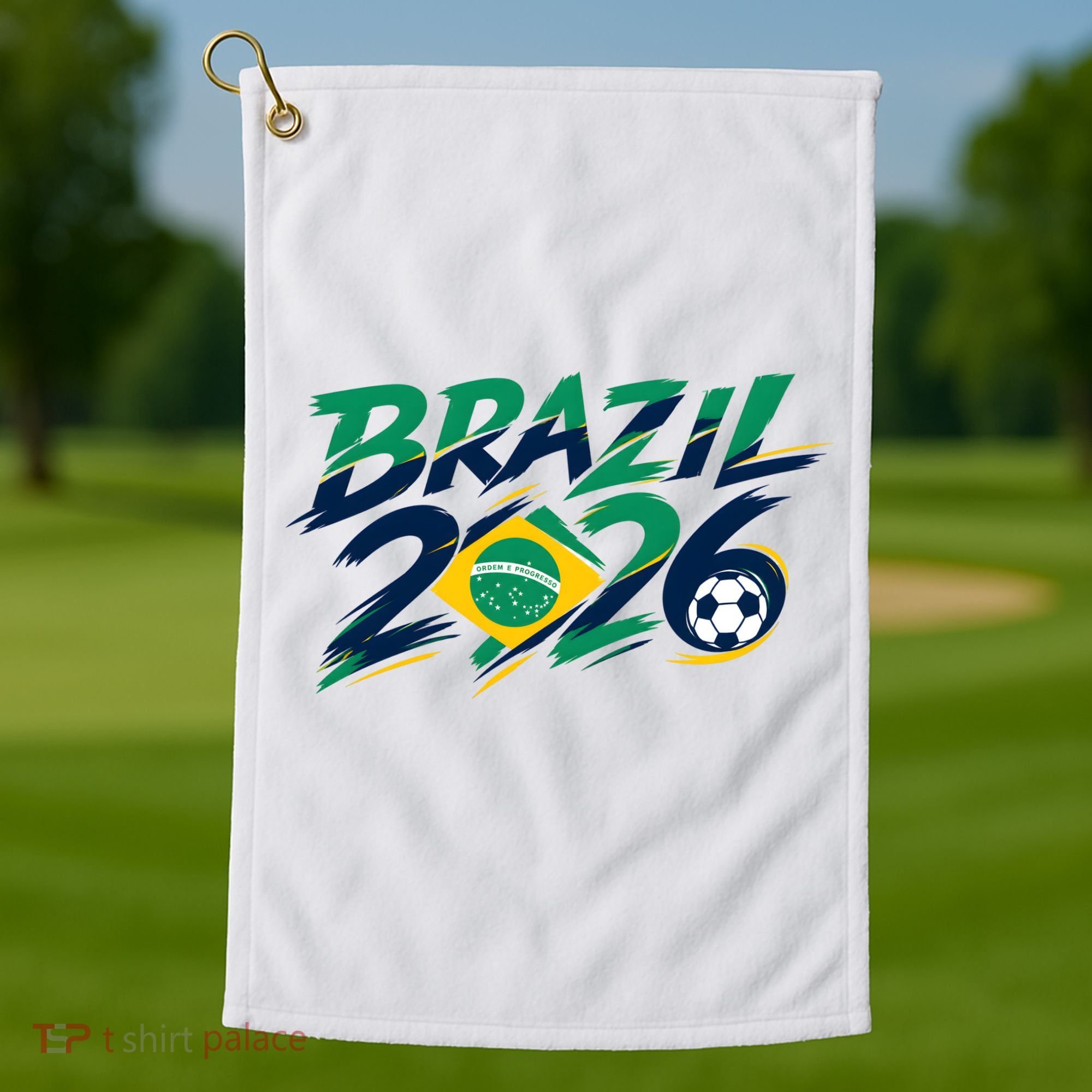 Brazil 2026 Soccer World Fan Apparel Golf Towel
