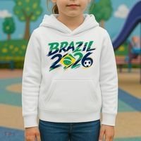 Brazil 2026 Soccer World Fan Apparel Kids Hoodie thumb 3