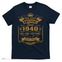 Birthday 365 Being Awesome Since 1940 Vintage Birthday Gifts T-Shirt thumb 0