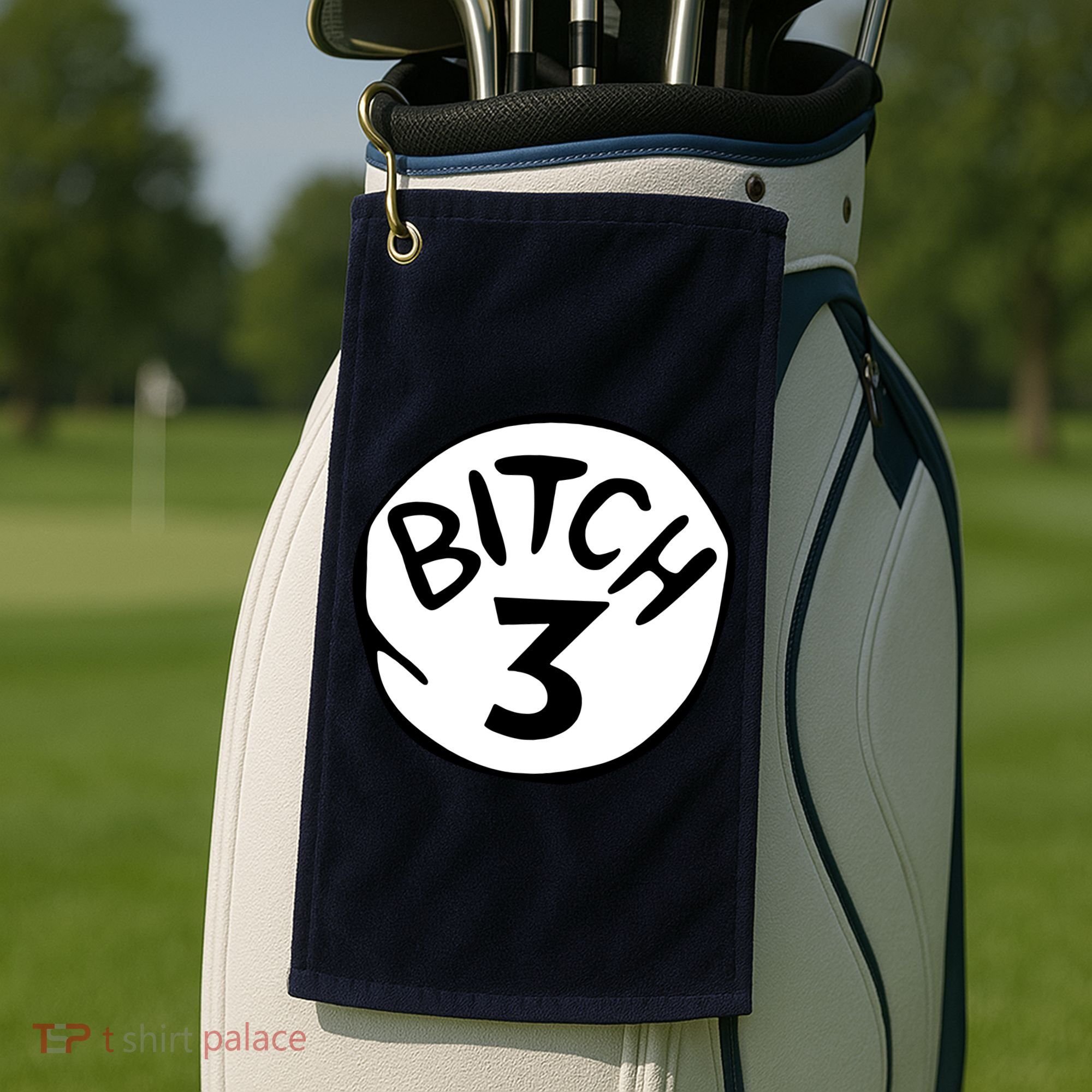 Bitch 3 Funny Halloween Drunk Girl Bachelorette Party Bitch Golf Towel