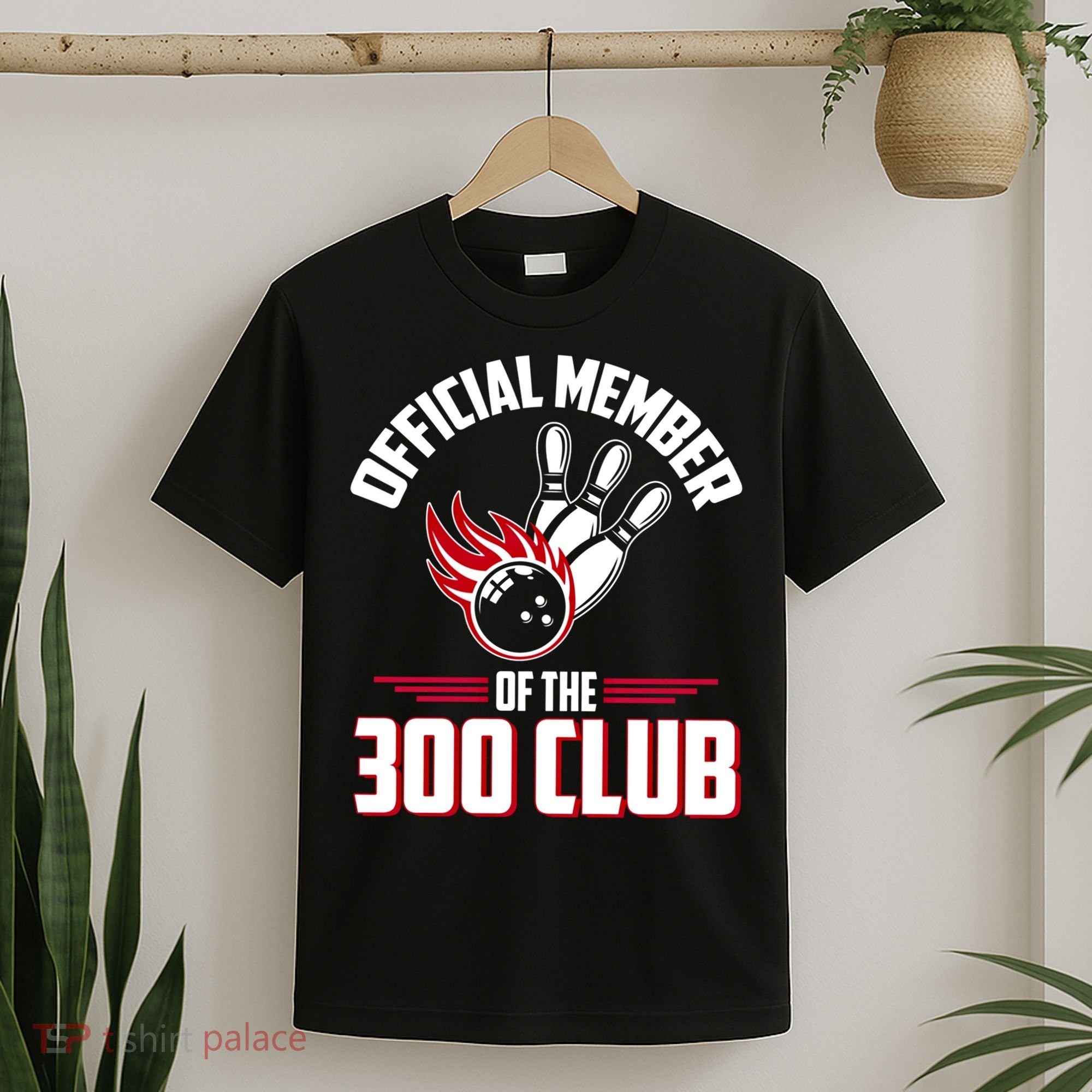 Bowling 300 Great Gift 300 Club Member Funny Bowler Gift T-Shirt