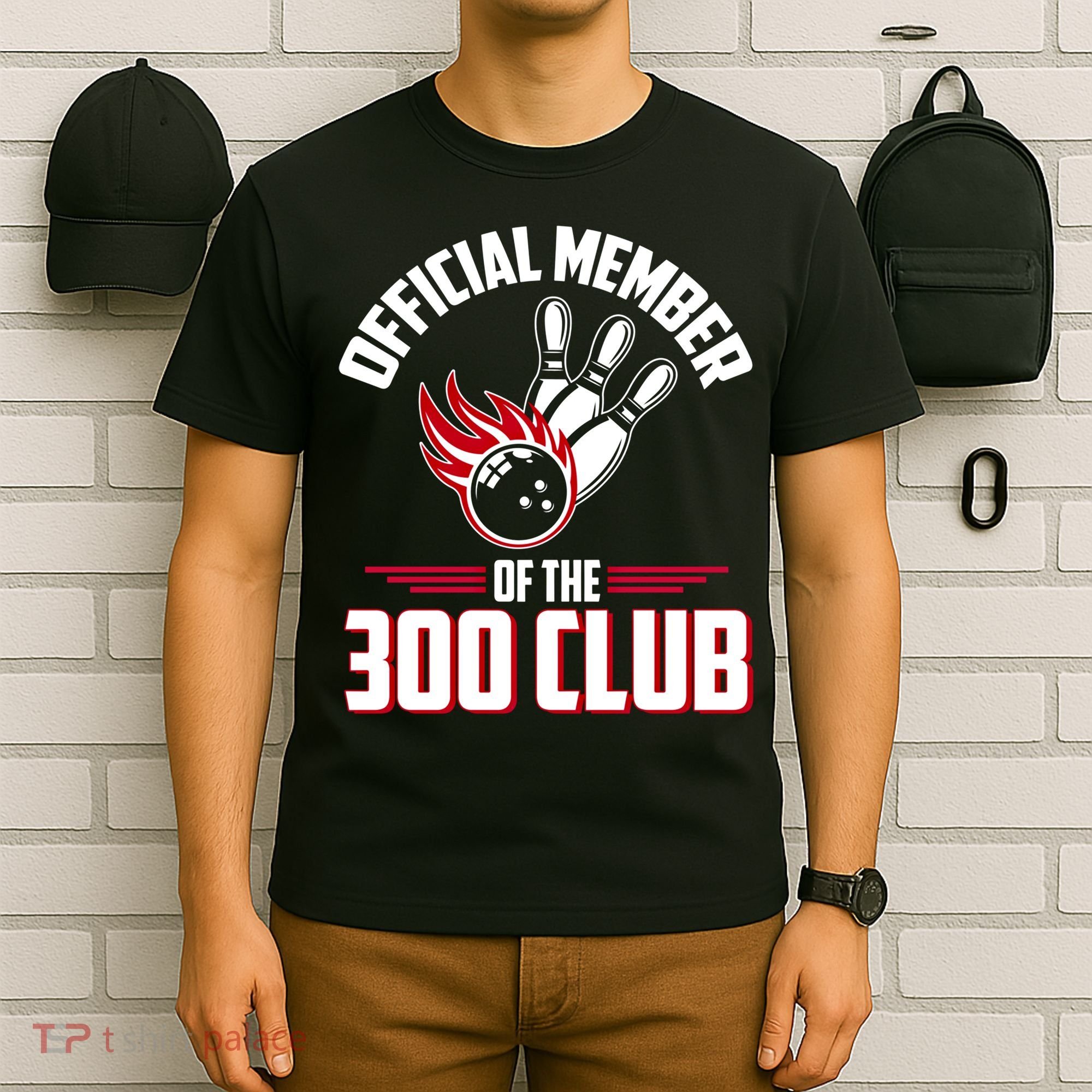 Bowling 300 Great Gift 300 Club Member Funny Bowler Gift T-Shirt