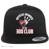 Bowling 300 Great Gift 300 Club Member Funny Bowler Gift Flat Bill Trucker Hat thumb 0