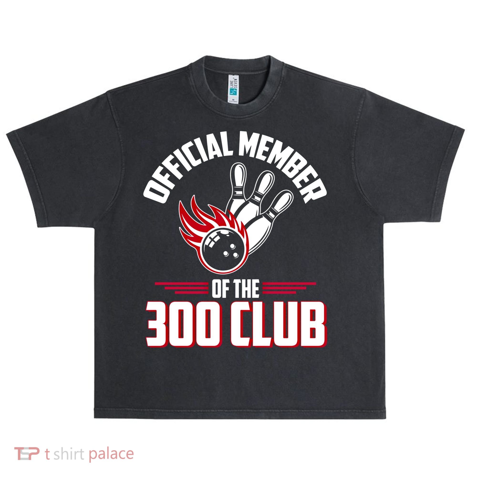 Bowling 300 Great Gift 300 Club Member Funny Bowler Gift Urban Oversized Heavyweight T-Shirt