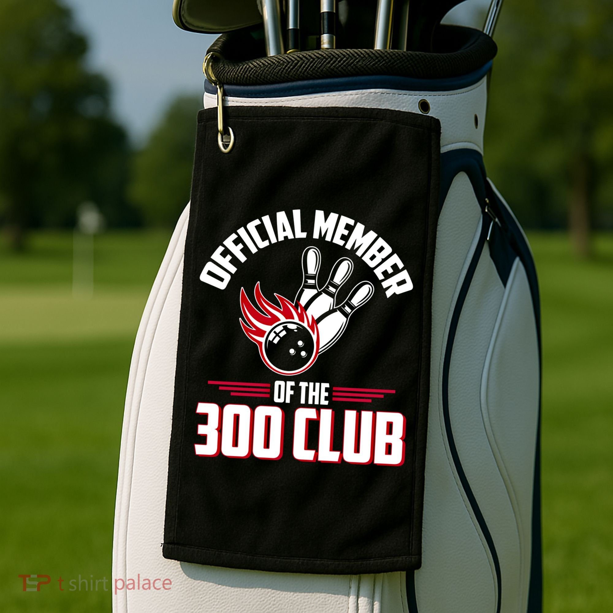 Bowling 300 Great Gift 300 Club Member Funny Bowler Gift Golf Towel