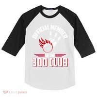 Bowling 300 Great Gift 300 Club Member Funny Bowler Gift Kids Colorblock Raglan Jersey thumb 0