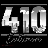 Baltimore 410 Area Code Skyline Maryland Vintage T-Shirt thumb 7