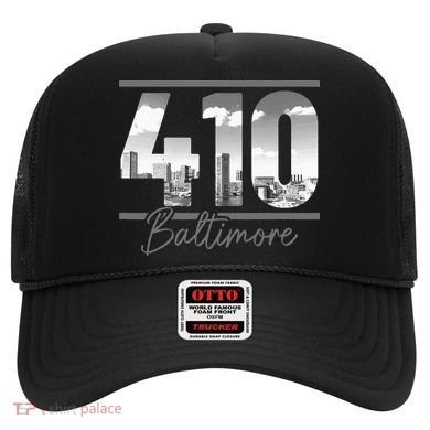 Baltimore 410 Area Code Skyline Maryland Vintage Hat