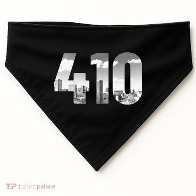 Baltimore 410 Area Code Skyline Maryland Vintage USA-Made Doggie Bandana