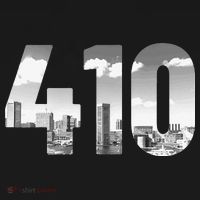 Baltimore 410 Area Code Skyline Maryland Vintage T-Shirt thumb 7