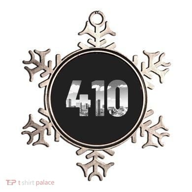 Baltimore 410 Area Code Skyline Maryland Vintage Ornament