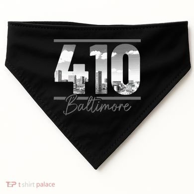Baltimore 410 Area Code Skyline Maryland Vintage USA-Made Doggie Bandana