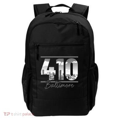 Baltimore 410 Area Code Skyline Maryland Vintage Backpack