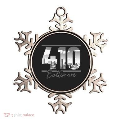 Baltimore 410 Area Code Skyline Maryland Vintage Ornament