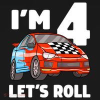 Birthday 4 Four Race Car 4th Birthday Racing Car Mousepad thumb 1