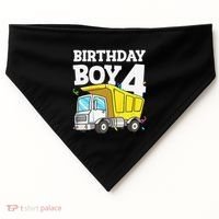 Birthday 4 Four Construction Truck 4th Birthday (1) USA-Made Doggie Bandana thumb 0