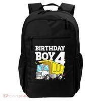 Birthday 4 Four Construction Truck 4th Birthday (1) Backpack thumb 0