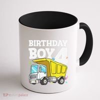 Birthday 4 Four Construction Truck 4th Birthday (1) Coffee Mug thumb 1
