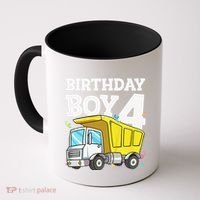 Birthday 4 Four Construction Truck 4th Birthday (1) Coffee Mug thumb 0