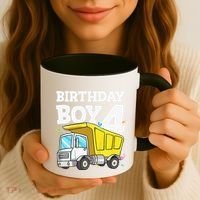 Birthday 4 Four Construction Truck 4th Birthday (1) Coffee Mug thumb 3