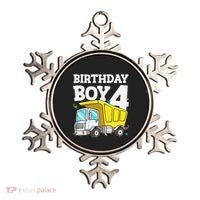 Birthday 4 Four Construction Truck 4th Birthday (1) Ornament thumb 0
