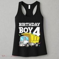 Birthday 4 Four Construction Truck 4th Birthday (1) Women's Tank Top thumb 3