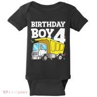 Birthday 4 Four Construction Truck 4th Birthday (1) Baby Bodysuit thumb 0