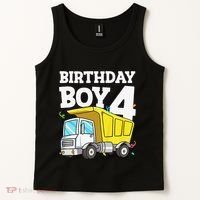Birthday 4 Four Construction Truck 4th Birthday (1) Tank Top thumb 2