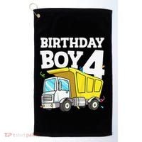 Birthday 4 Four Construction Truck 4th Birthday (1) Golf Towel thumb 0