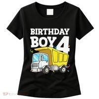 Birthday 4 Four Construction Truck 4th Birthday (1) Women's T-Shirt thumb 0