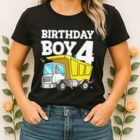 Birthday 4 Four Construction Truck 4th Birthday (1) Women's T-Shirt thumb 2