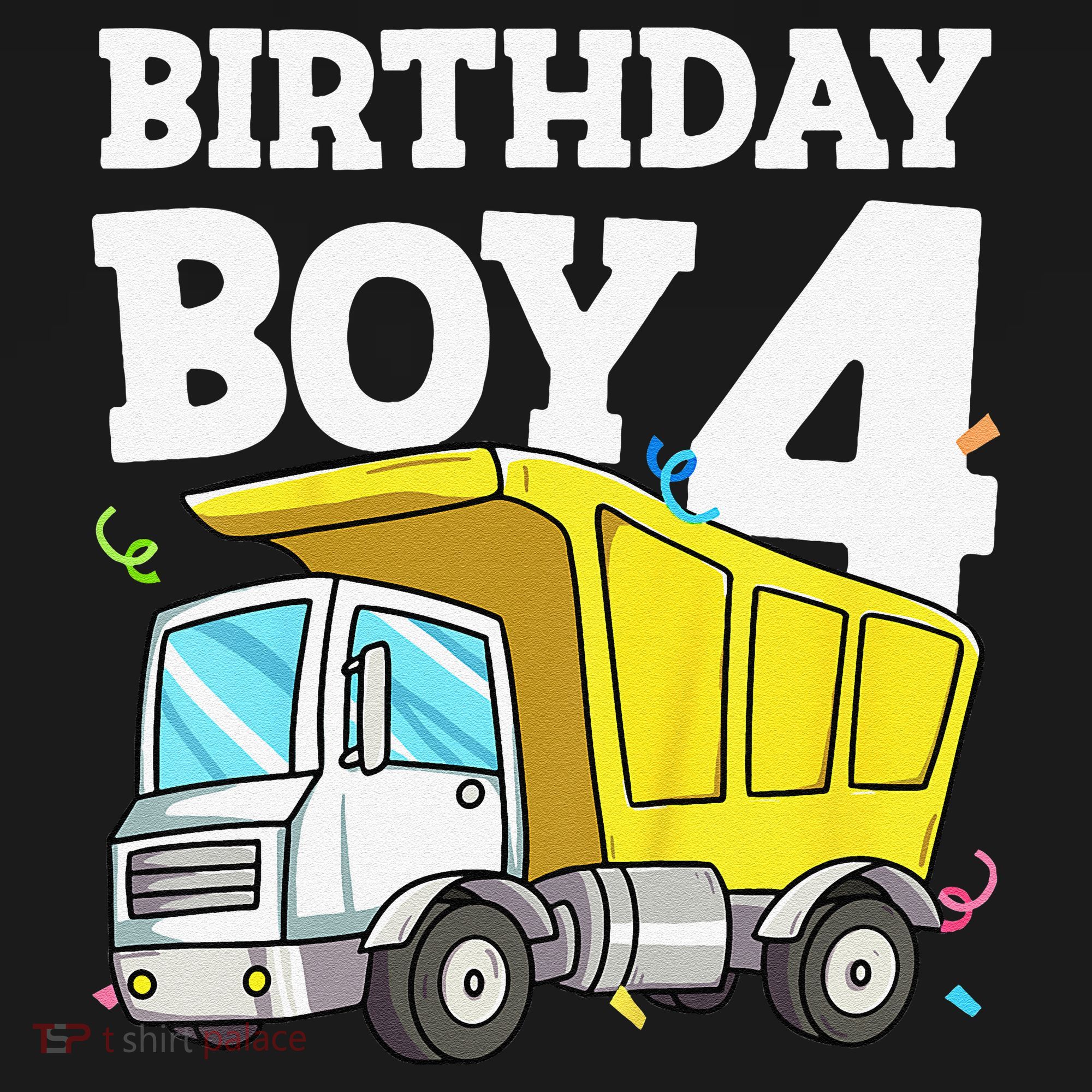 Birthday 4 Four Construction Truck 4th Birthday (1) Kids Sweatshirt