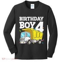 Birthday 4 Four Construction Truck 4th Birthday (1) Kids Long Sleeve Shirt thumb 0