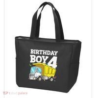 Birthday 4 Four Construction Truck 4th Birthday (1) Tote Bag thumb 3