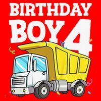 Birthday 4 Four Construction Truck 4th Birthday (1) Santa Hat thumb 1