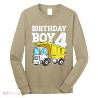 Birthday 4 Four Construction Truck 4th Birthday (1) Long Sleeve Shirt thumb 0