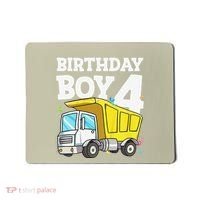 Birthday 4 Four Construction Truck 4th Birthday (1) Mousepad thumb 0
