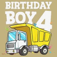 Birthday 4 Four Construction Truck 4th Birthday (1) Mousepad thumb 1