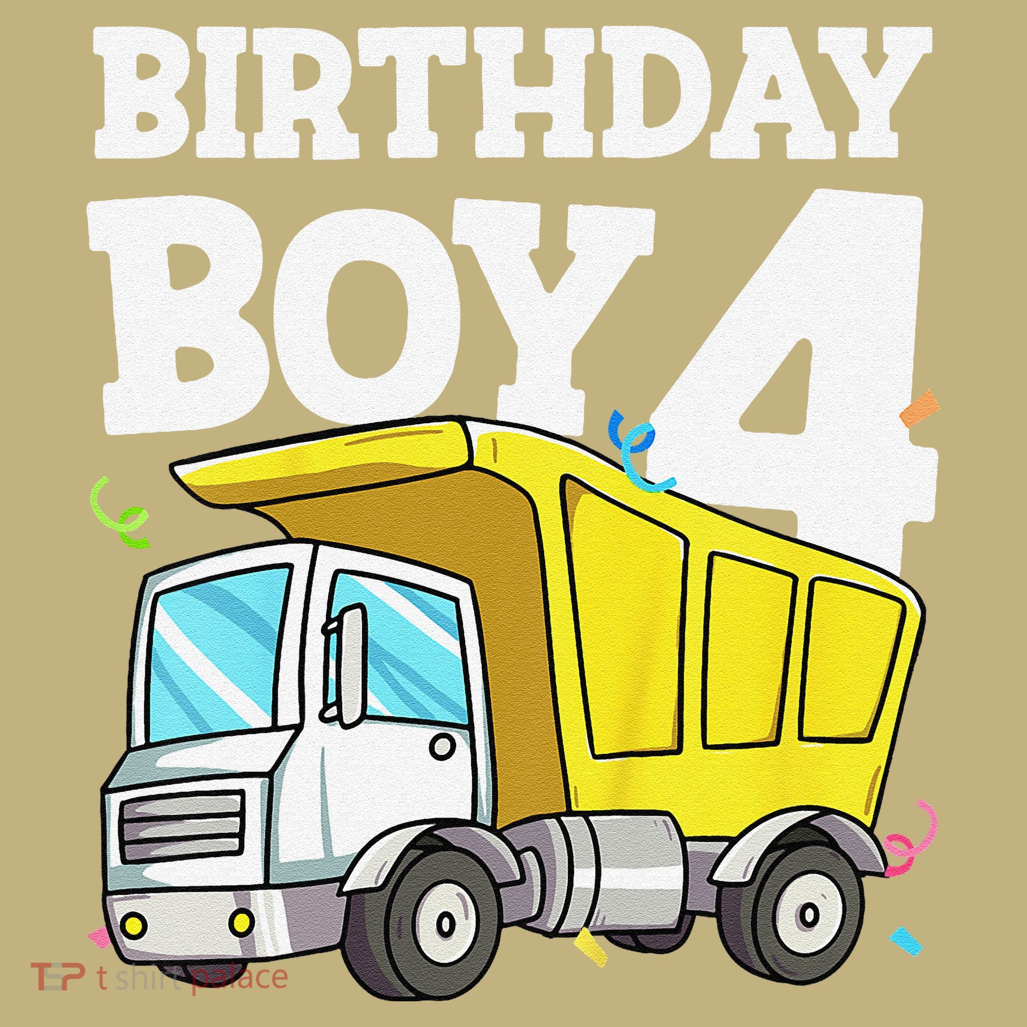 Birthday 4 Four Construction Truck 4th Birthday (1) Mousepad