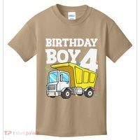Birthday 4 Four Construction Truck 4th Birthday (1) Kids T-Shirt thumb 0