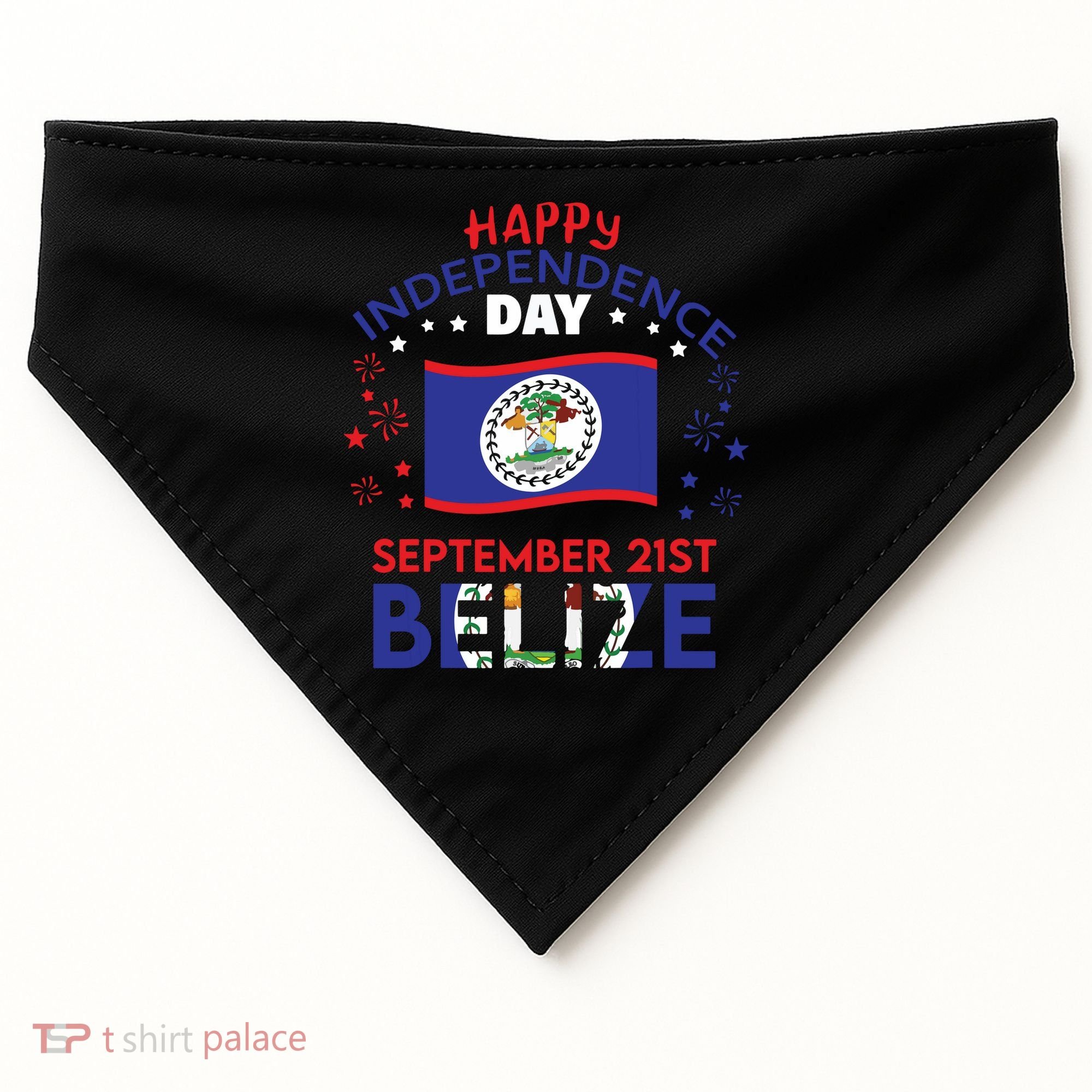 Belize 43rd Independence Day Belizean Pride Belize Flag USA-Made Doggie Bandana