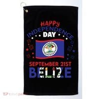 Belize 43rd Independence Day Belizean Pride Belize Flag Golf Towel thumb 0