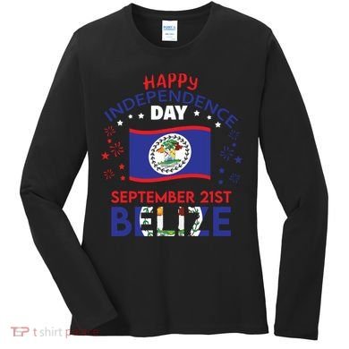 Belize 43rd Independence Day Belizean Pride Belize Flag Women's Long Sleeve Shirt