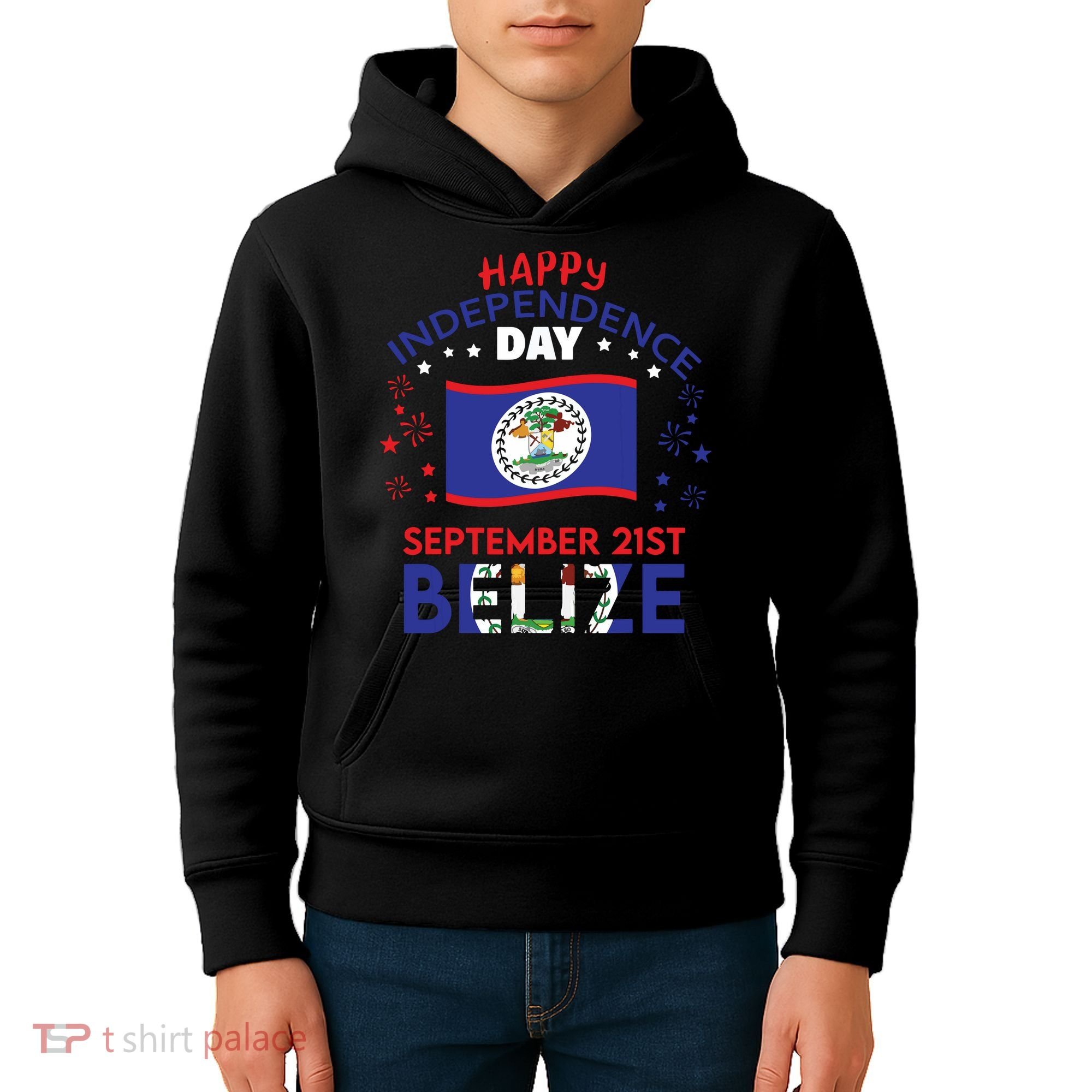 Belize 43rd Independence Day Belizean Pride Belize Flag Kids Hoodie