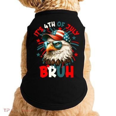 Bruh 4th Of July Bald Eagle Funny Doggie Tank